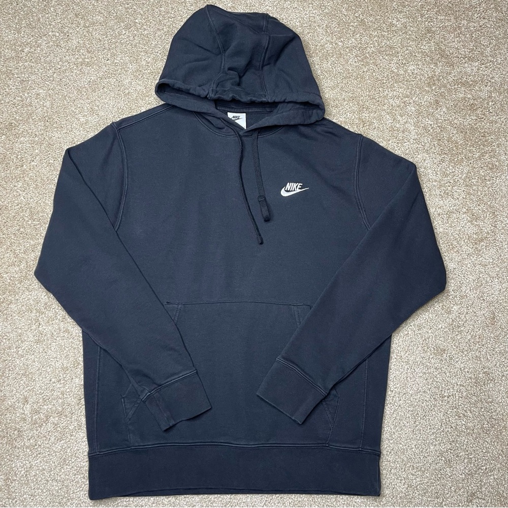 Nike Black Pullover Hoodie with White Logo